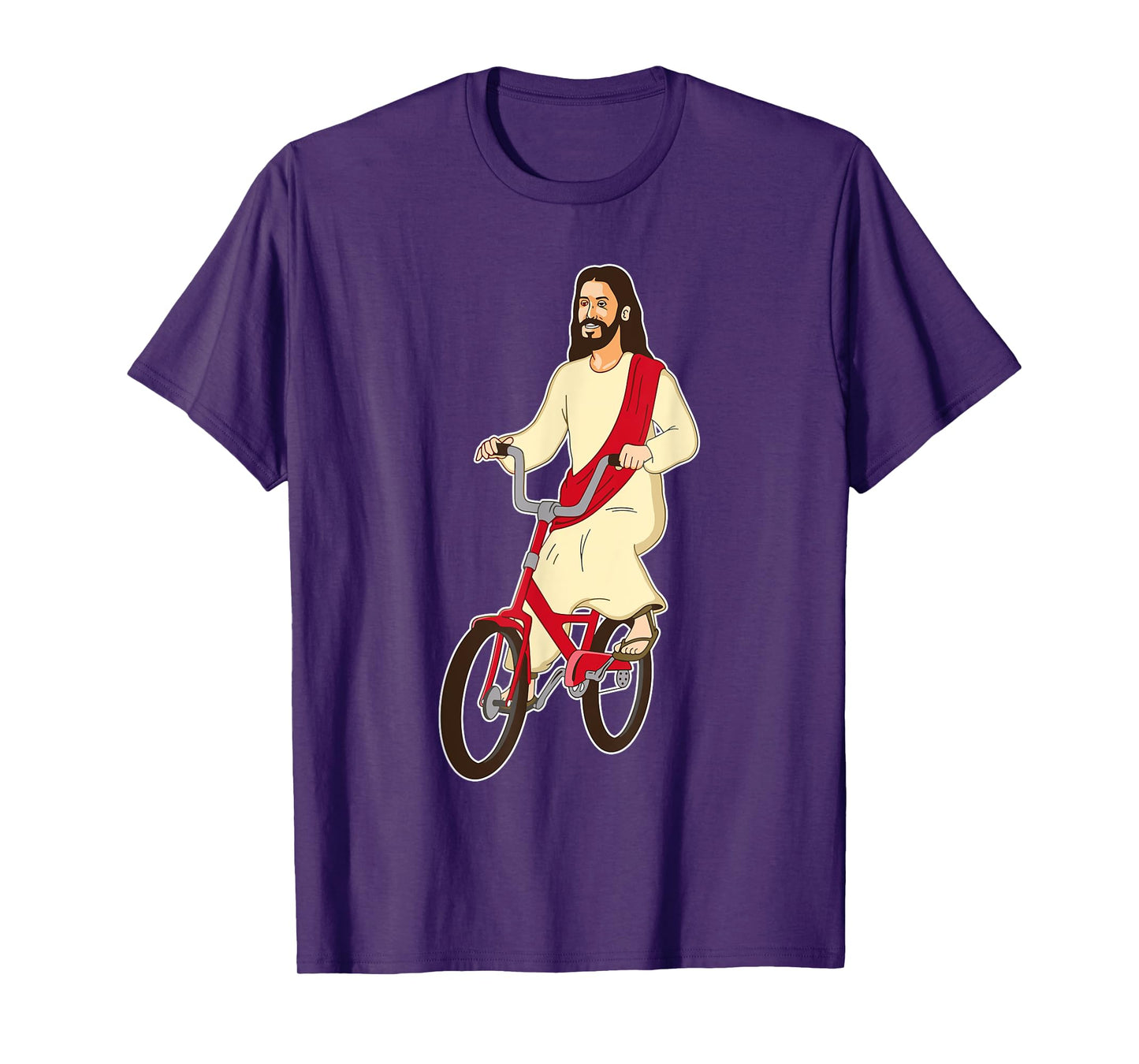 Retro Christ on a Bike Funny Lord Jesus Religious Easter T-Shirt