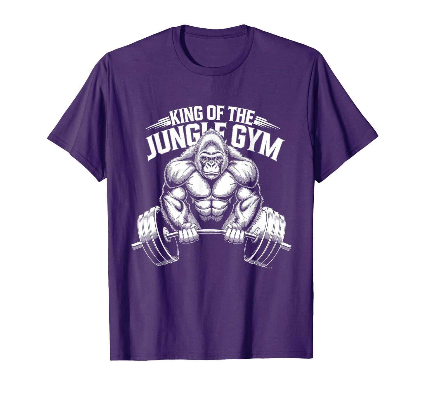 Animal Lovers Funny Quotes And Designs King of the Jungle Gym Gorilla Workout T-Shirt