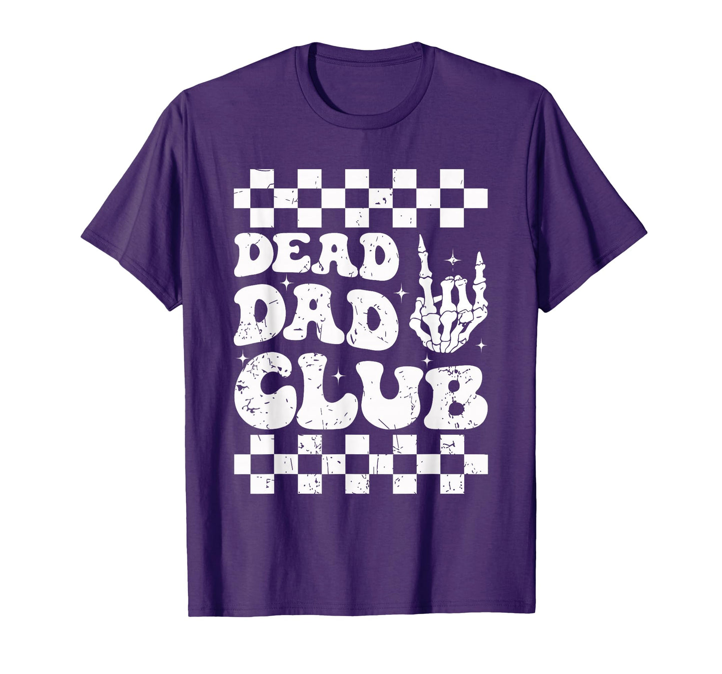 Dead Dad Club Skeleton Hand Funny Dark Tee T-Shirt