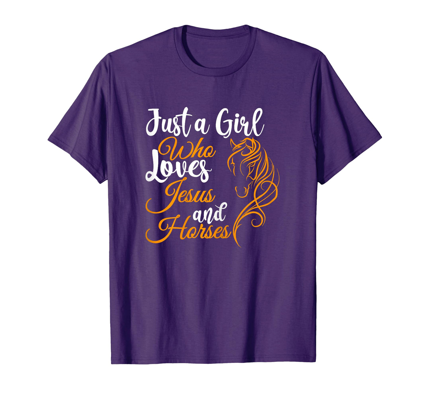 Just a Girl Who Loves Jesus and Horses Christian Believers T-Shirt