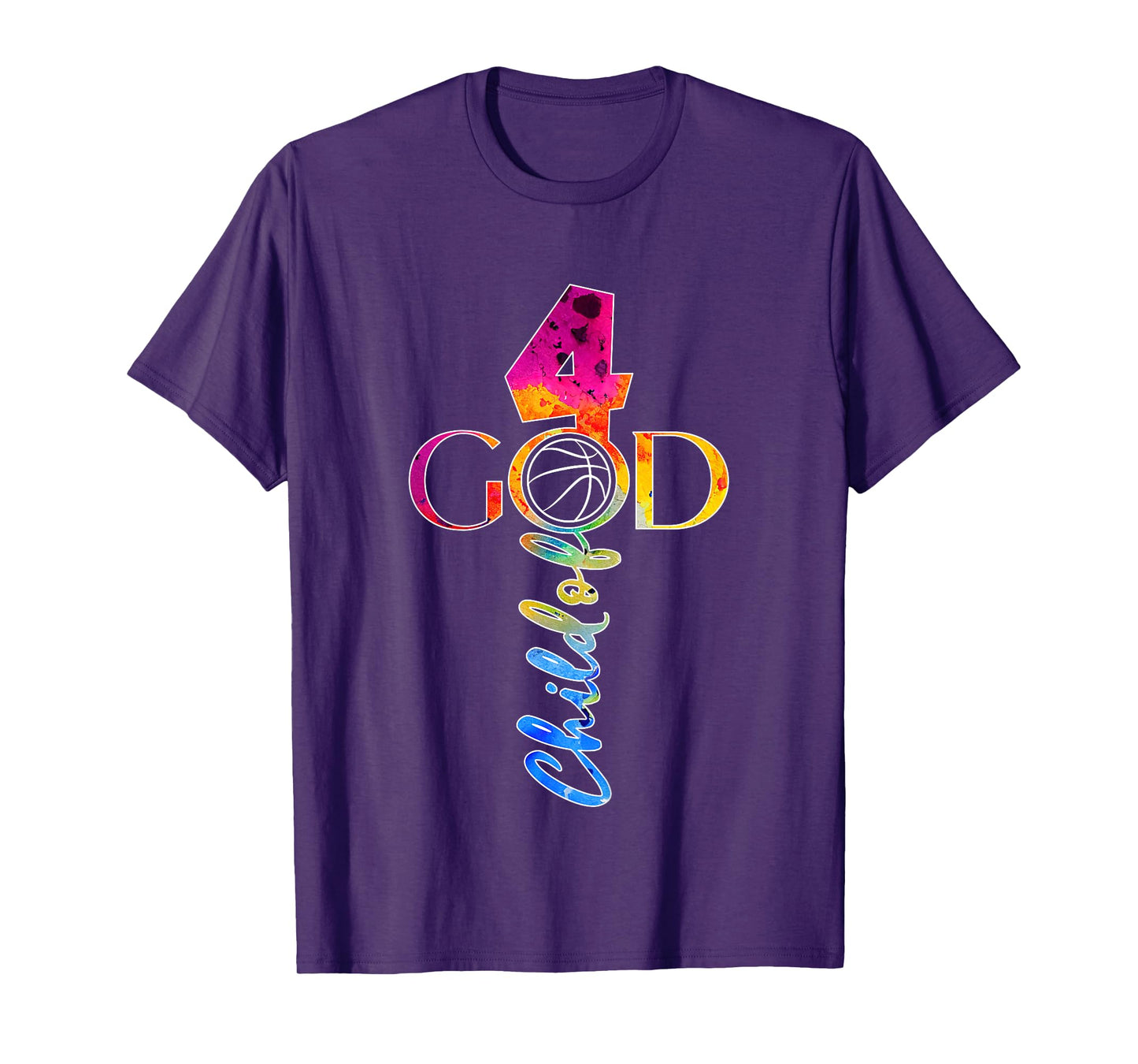 JESUS 4 YEARS CHILD OF GOD BASKETBALL 4th BIRTHDAY T-Shirt