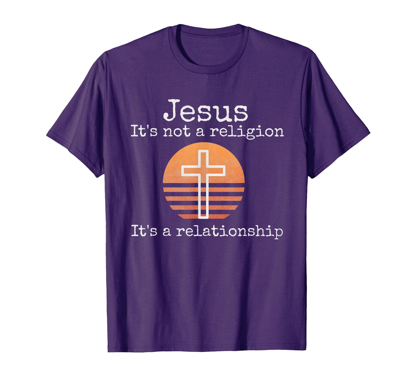 Distressed Christian Jesus God Faith Gifts Shirts Jesus It's not a religion It's a Relationship Vintage Cross T-Shirt