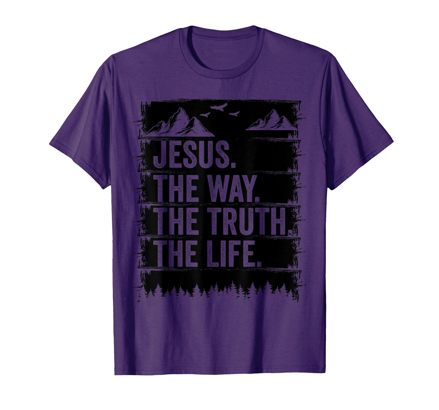 Jesus The Way Truth Life Bible Verse Christian Worship T-Shirt