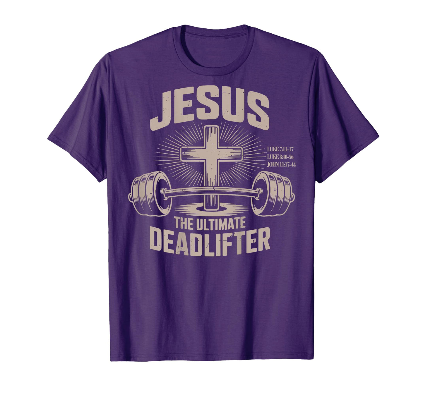 Jesus The Ultimate Deadlifter Muscle Kid Funny Christian Gym T-Shirt