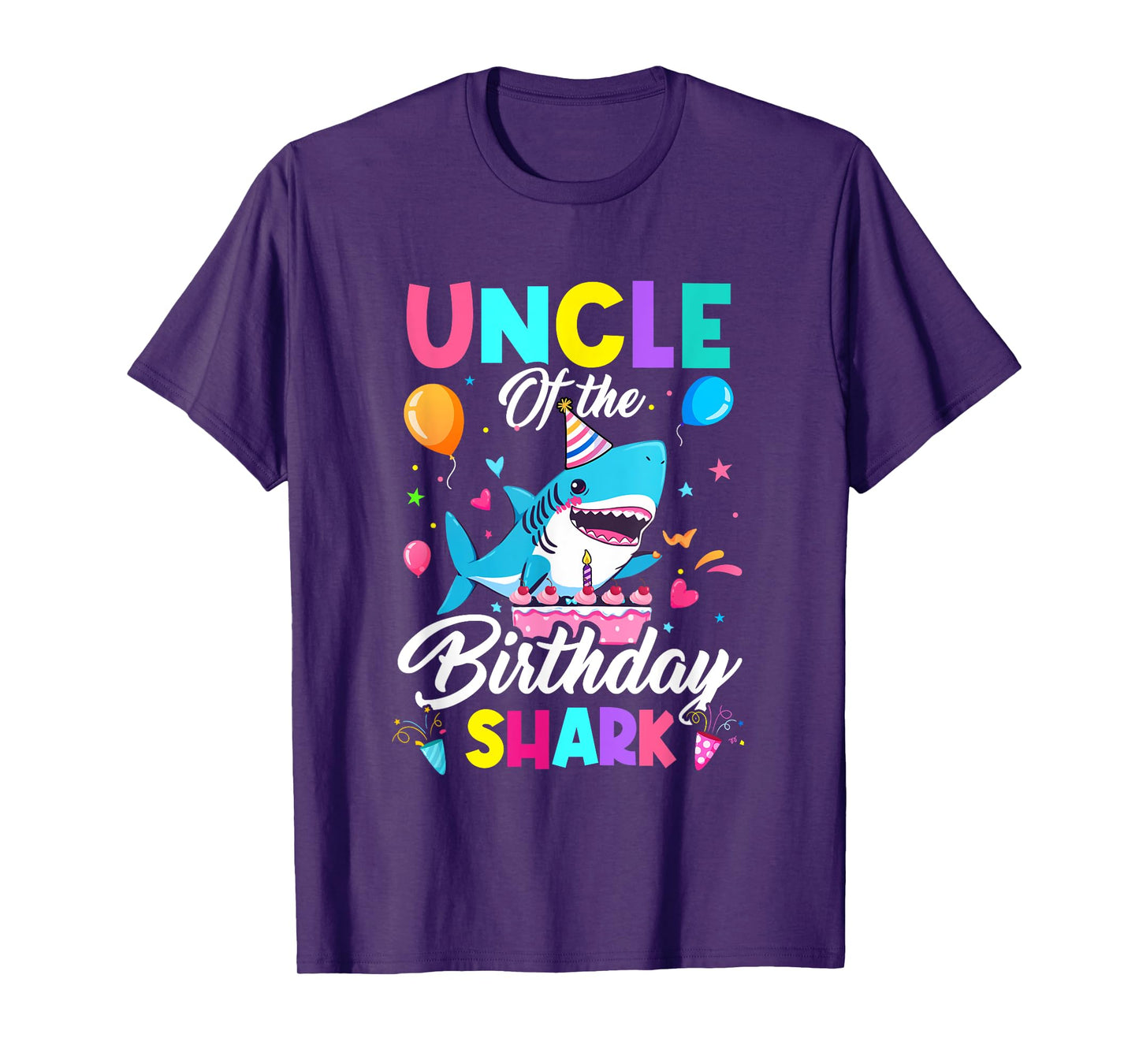 Uncle Of The Shark Birthday Boy Girl Party Family Group T-Shirt