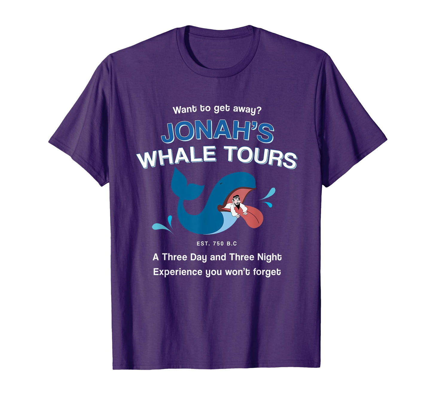 Funny Christian Gifts religious Bible verses Jonah's Whale T-Shirt