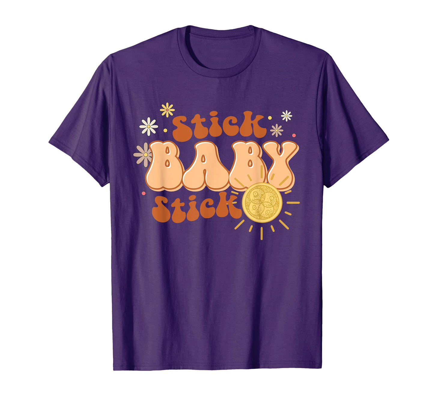Retro Stick Baby Stick Funny IVF Transfer Day IVF Couple T-Shirt