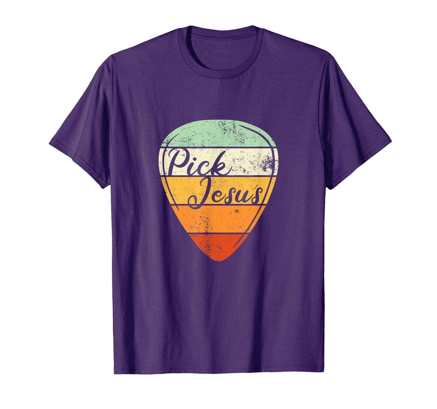 Pick Jesus - Christian Musician Vintage Guitar Pick T-Shirt