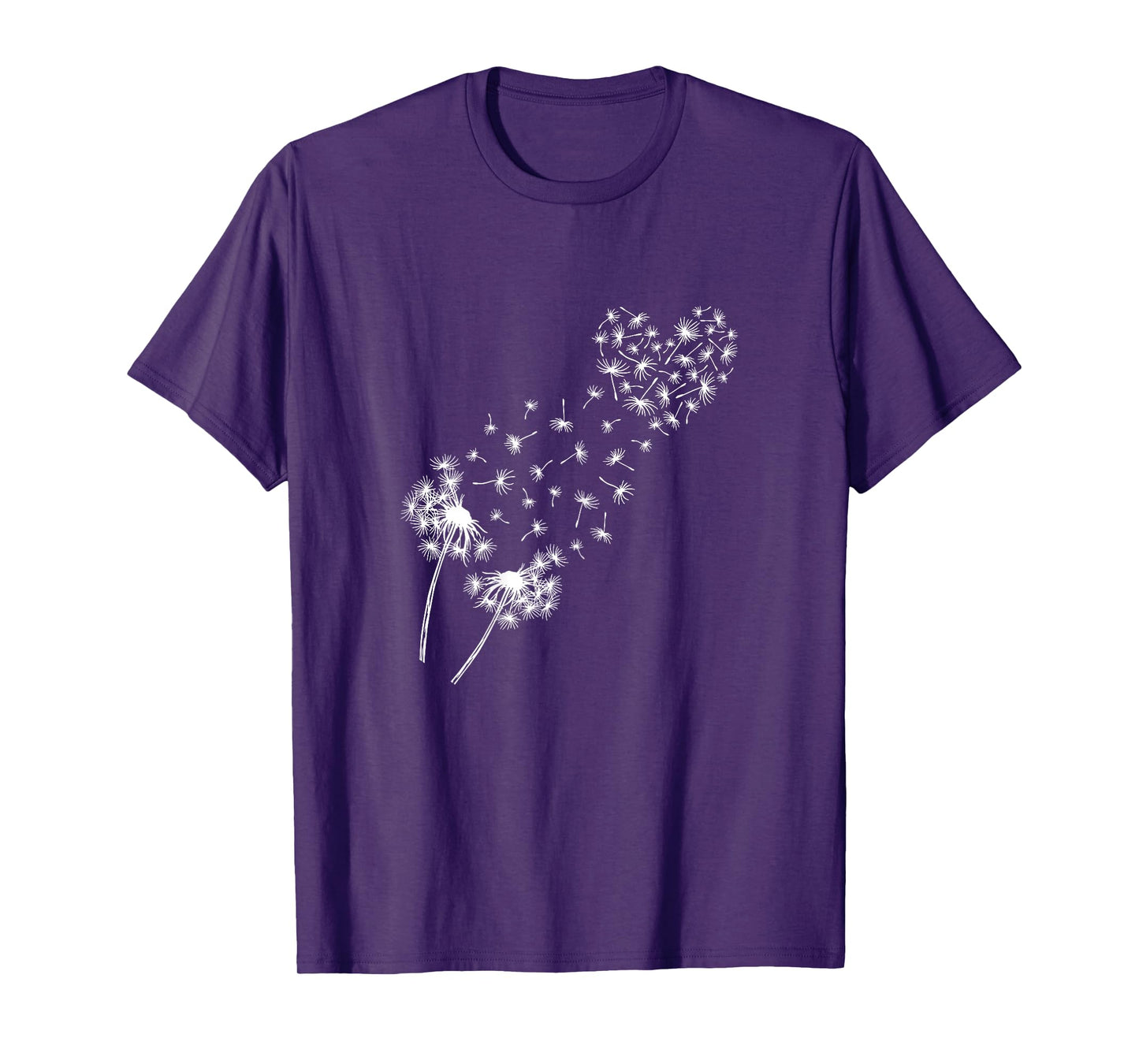 Dandelion Heart Dandelion Flowers Wild Flowers Women Girls T-Shirt