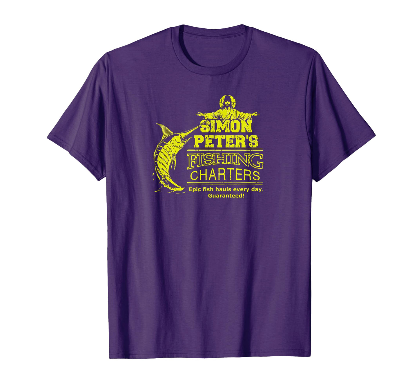 Simon Peter's Fishing Charters Funny Jesus Christ Christian T-Shirt