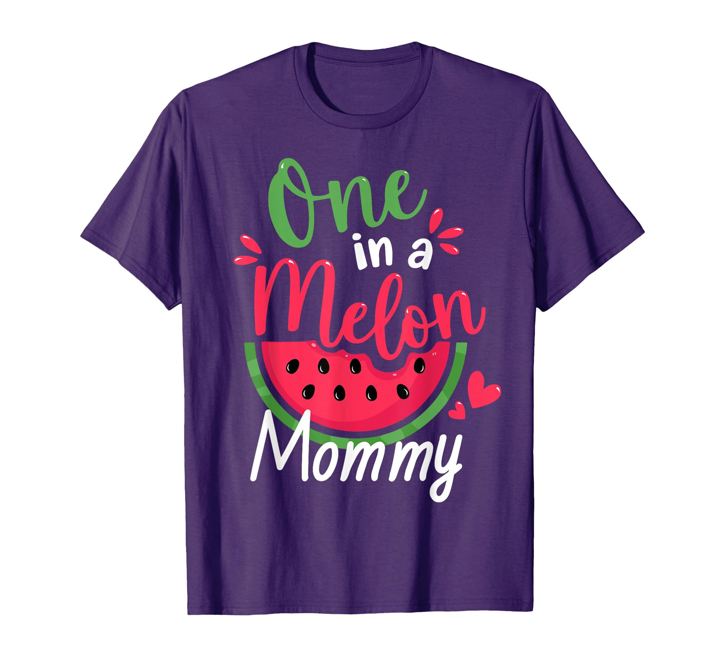 One in a Melon Mommy 1st Birthday Summer Family Matching T-Shirt
