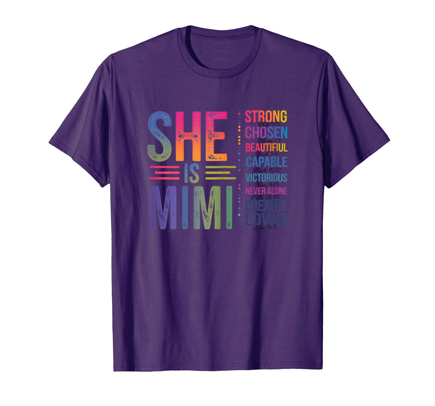 She Is Mimi Christian Mothers Day Jesus Nana Religious Women T-Shirt
