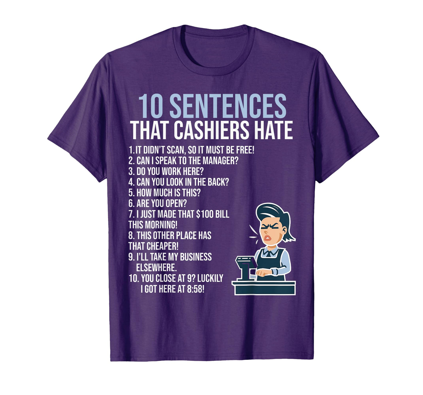 Funny Cashier Job Work Quotes Sayings Retail Worker Cashier T-Shirt