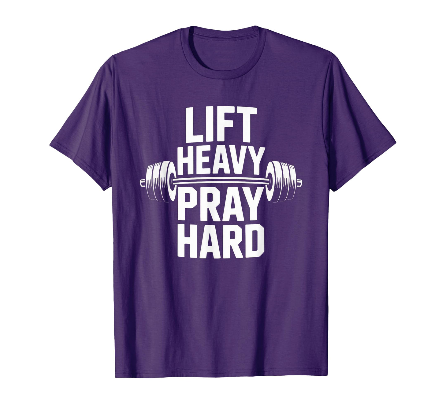 Lift Heavy Pray Hard Tshirt Gym Christian Gift Jesus Faith T-Shirt
