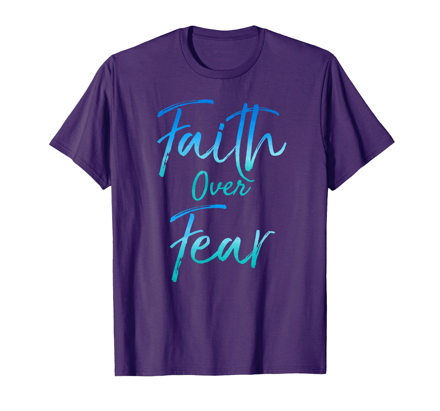 Faith Over Fear Shirt Vintage Inspirational Bold Christian T-Shirt