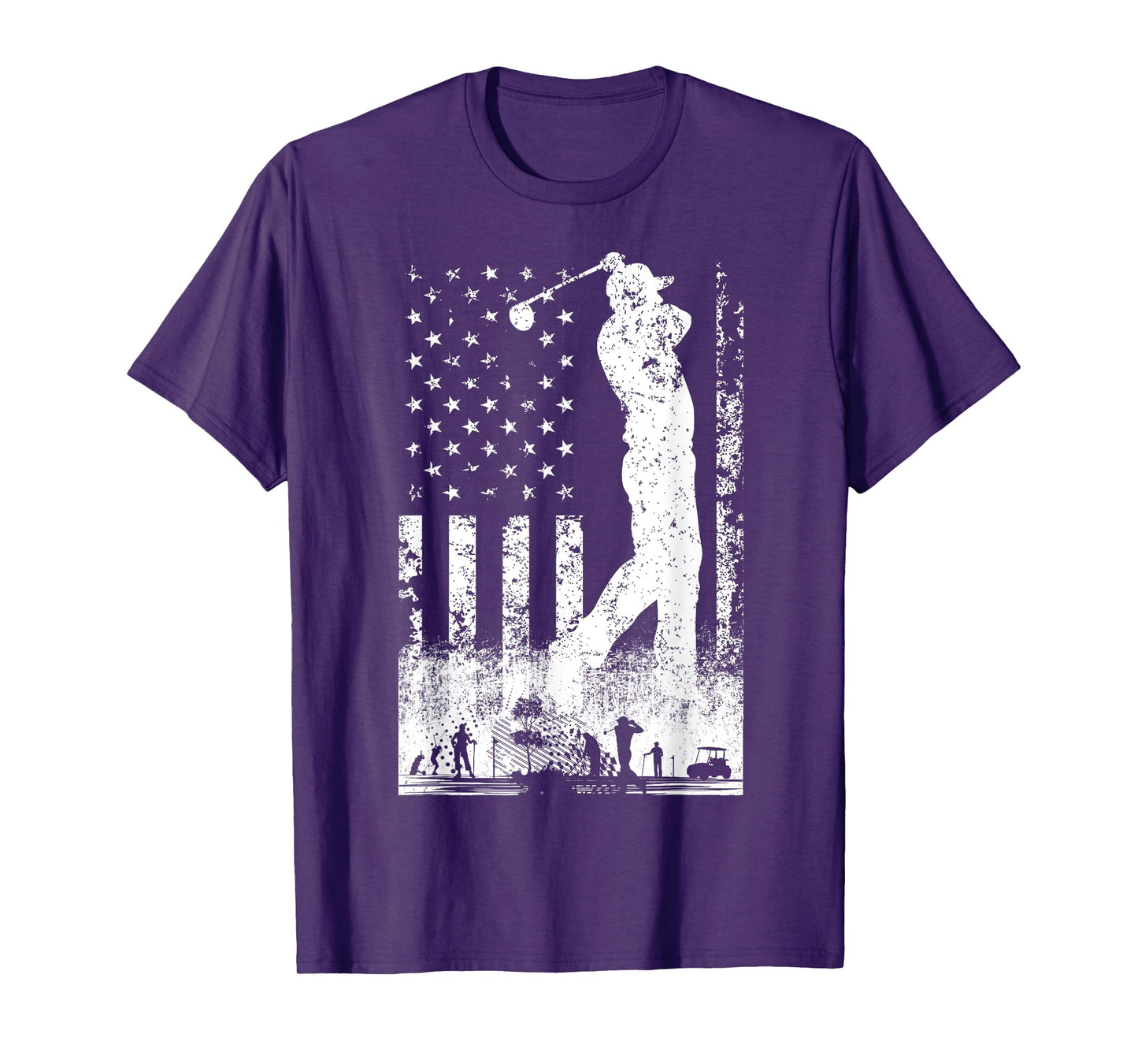 American Flag Golf Club USA 4th Of July For Men Women Kids T-Shirt