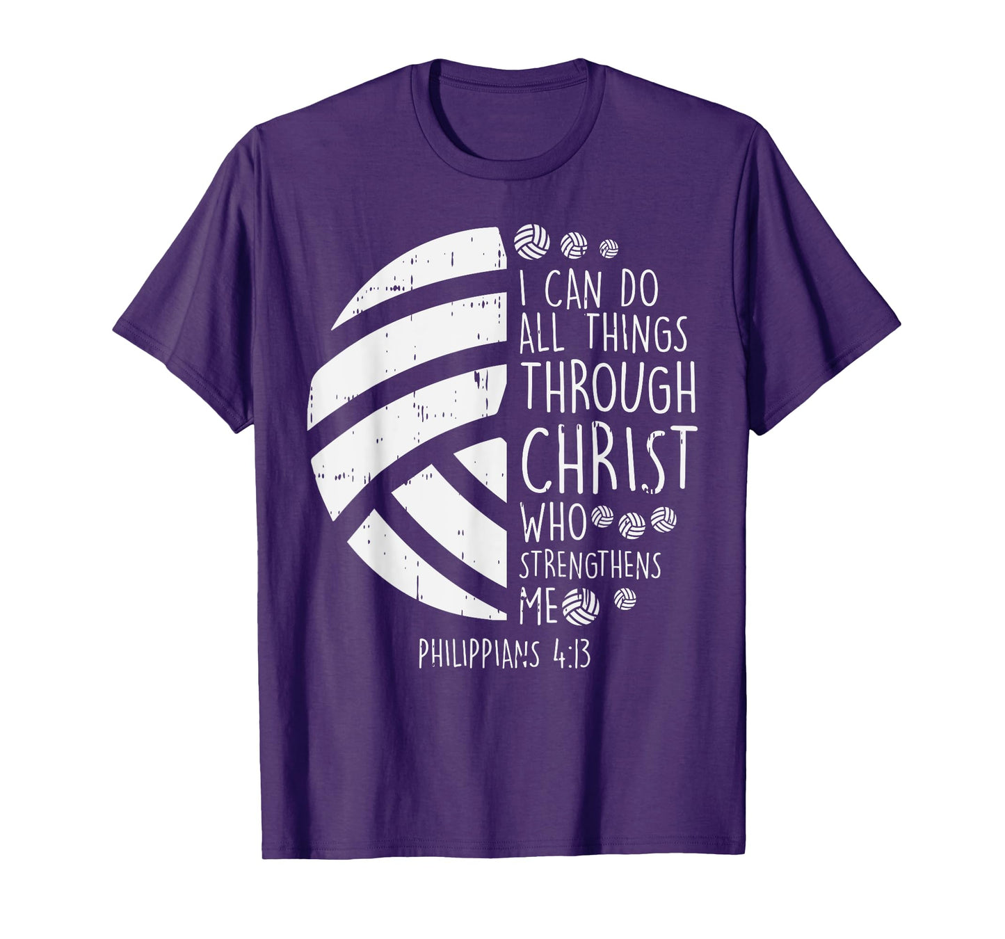 Volleyball i can do things Bible Verse God Jesus Gift T-Shirt
