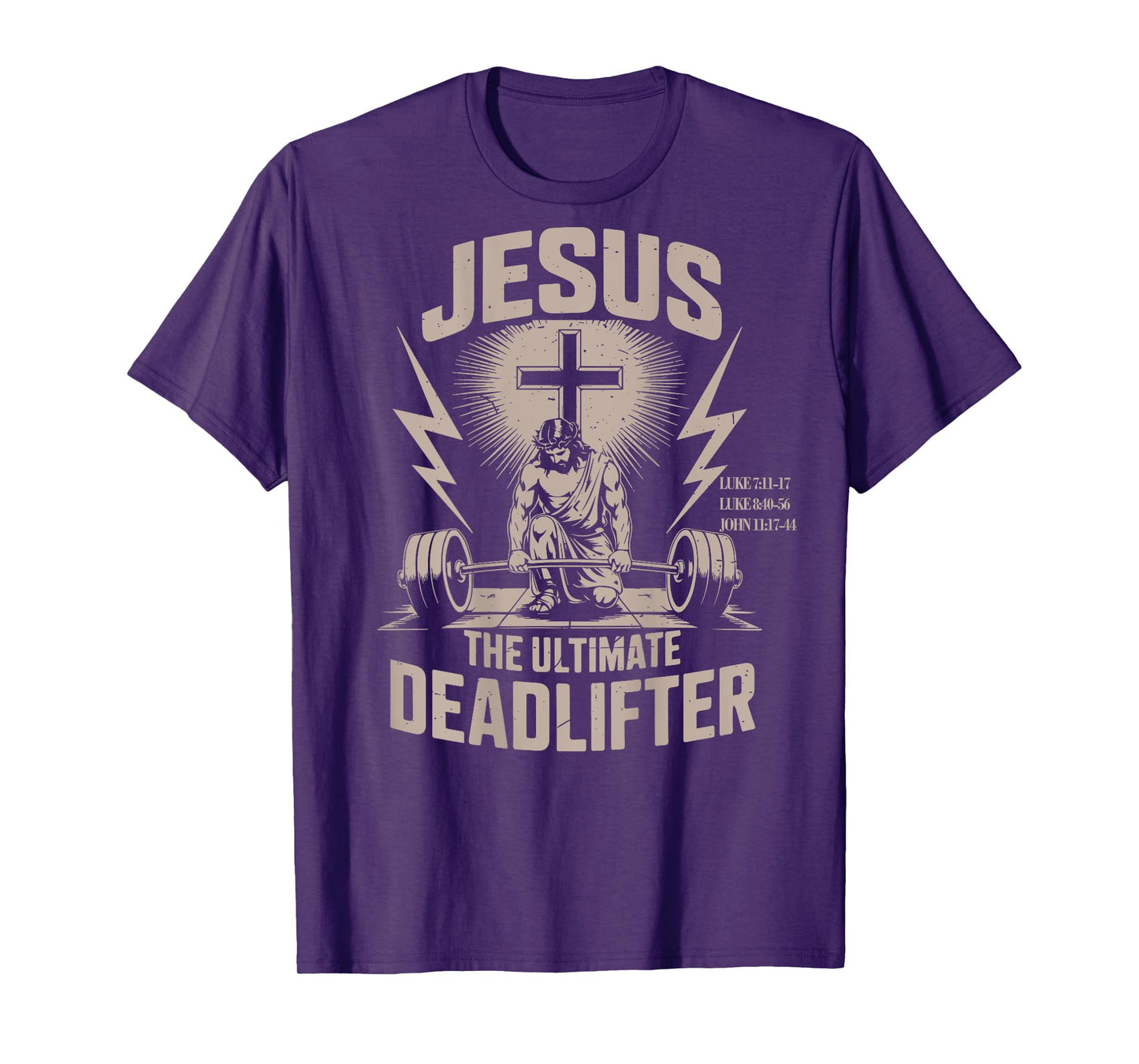 Jesus The Ultimate Deadlifter Muscle Kid Funny Christian Gym T-Shirt