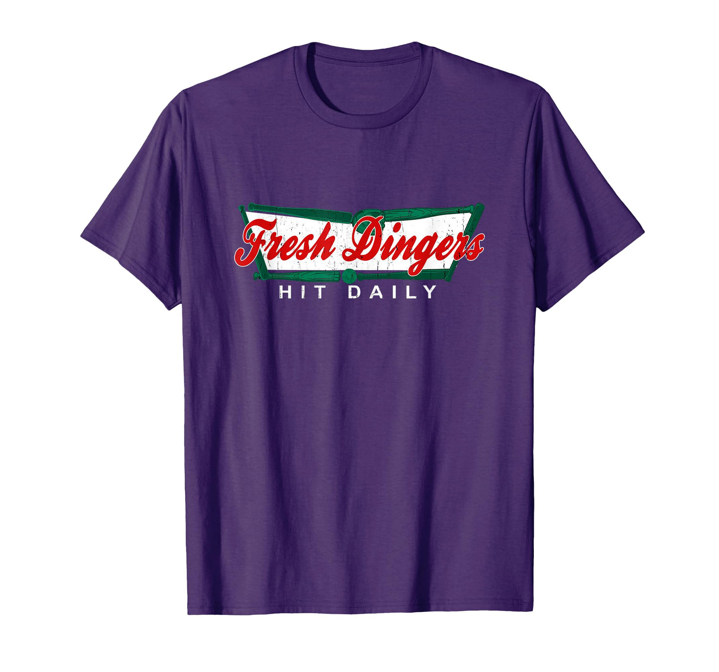 Don't Bunt Hit Fresh Dingers Funny Baseball Softball Game T-Shirt