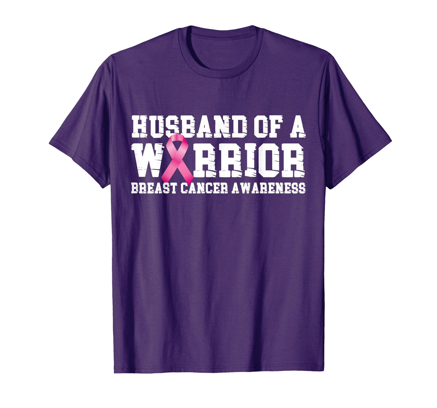 Husband of a Warrior Breast Cancer Awareness Pink Ribbon T-Shirt