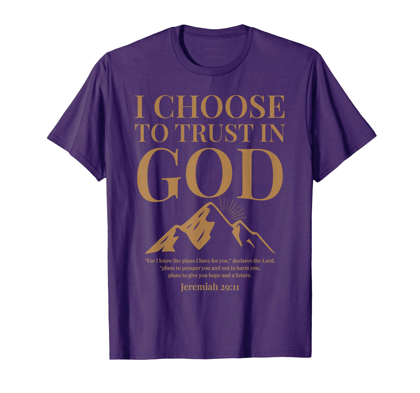 Trust in God Jeremiah 29 11 Christian Bible Verse Religious T-Shirt