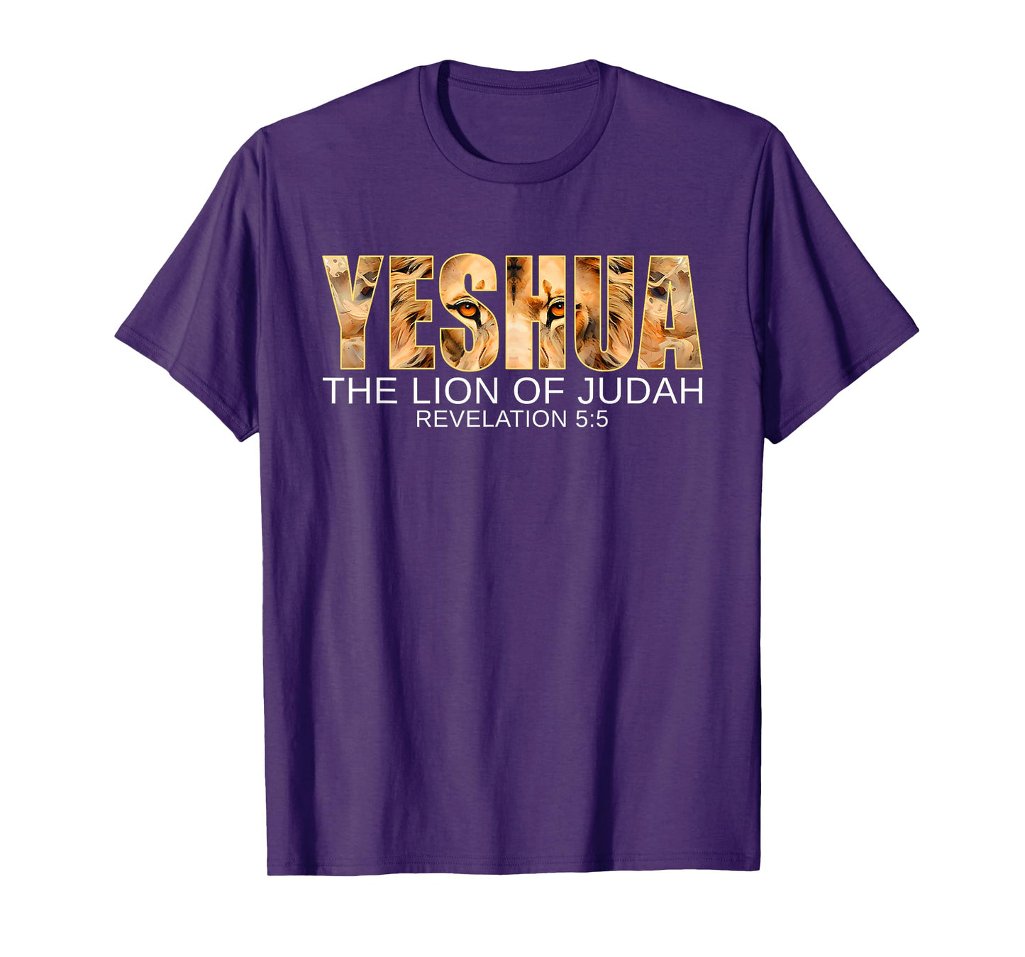 Yeshua Hamashiach Lion of Judah Jesus Religious Christian T-Shirt