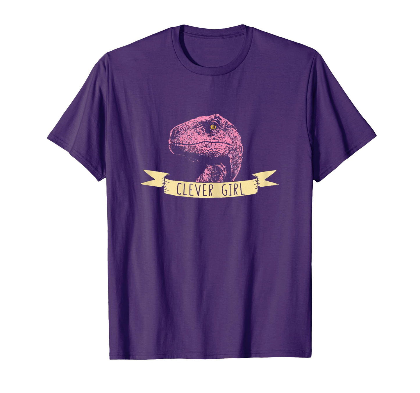 Clever Girl Pink Raptor for Adolescent Girls Dino T-Shirt