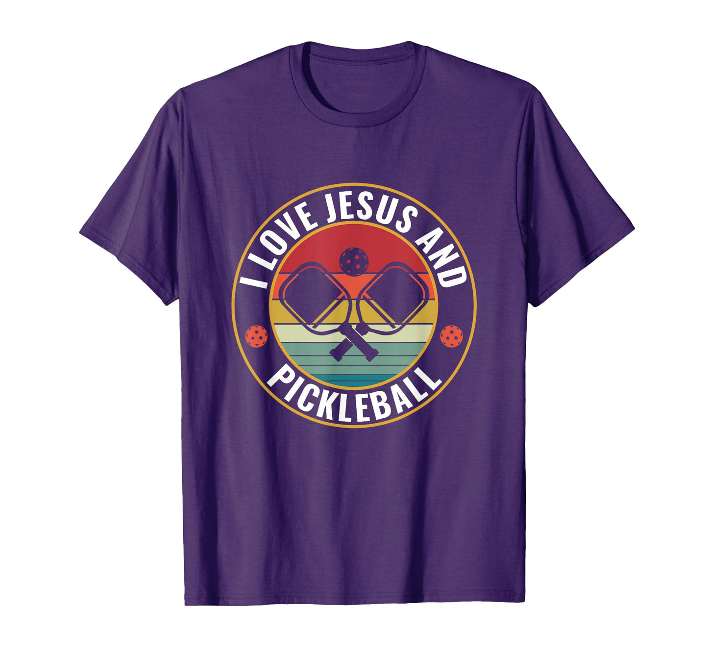 PicklebalI I Love Jesus and Pickleball Funny Quote T-Shirt
