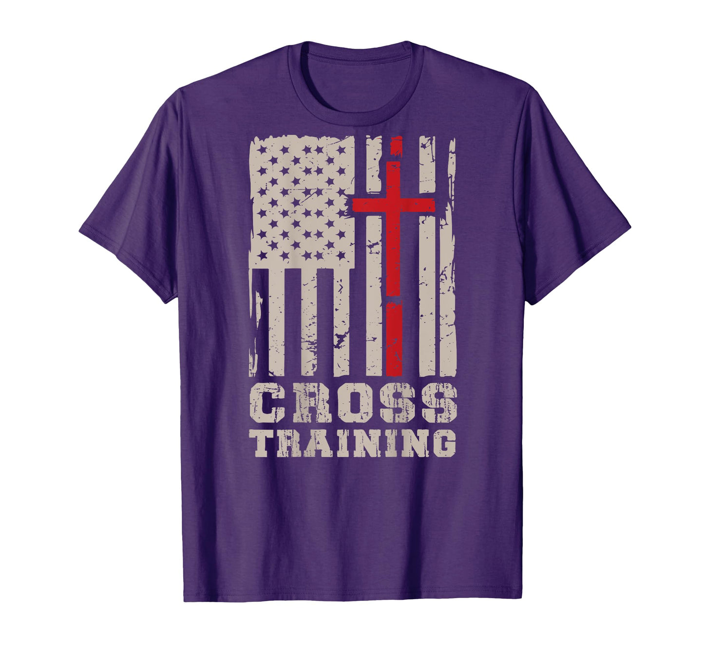 On Back Cross Training Men's Christian Faith Cross Jesus God T-Shirt