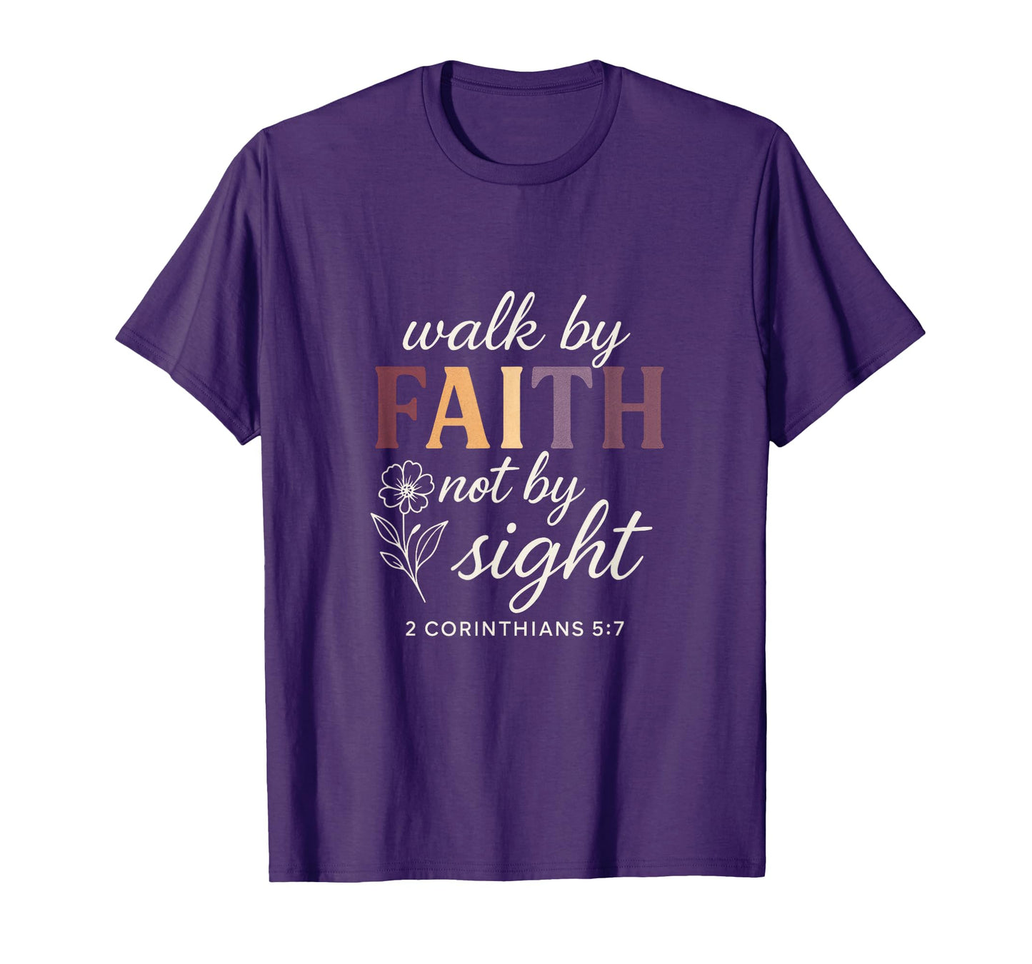 Walk by Faith - Christian Hiking Outdoor T-Shirt