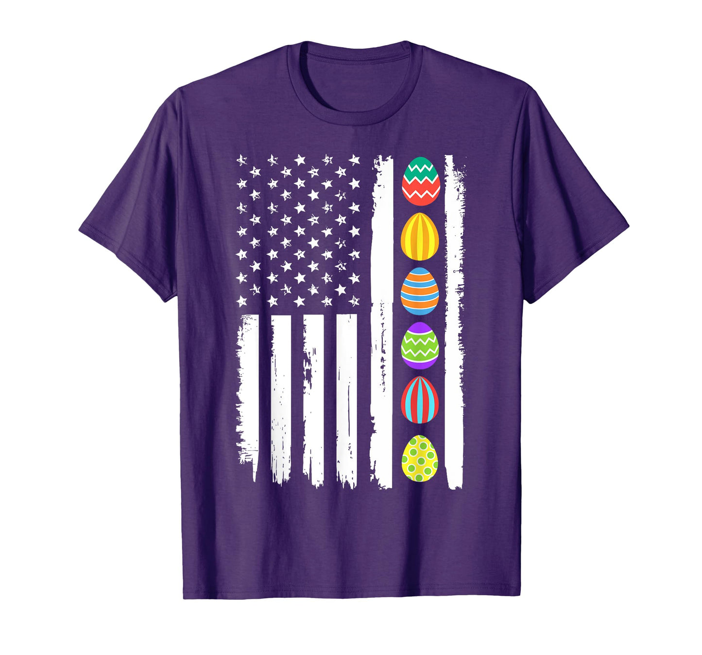 Patriotic easter with eggs in american flag T-Shirt