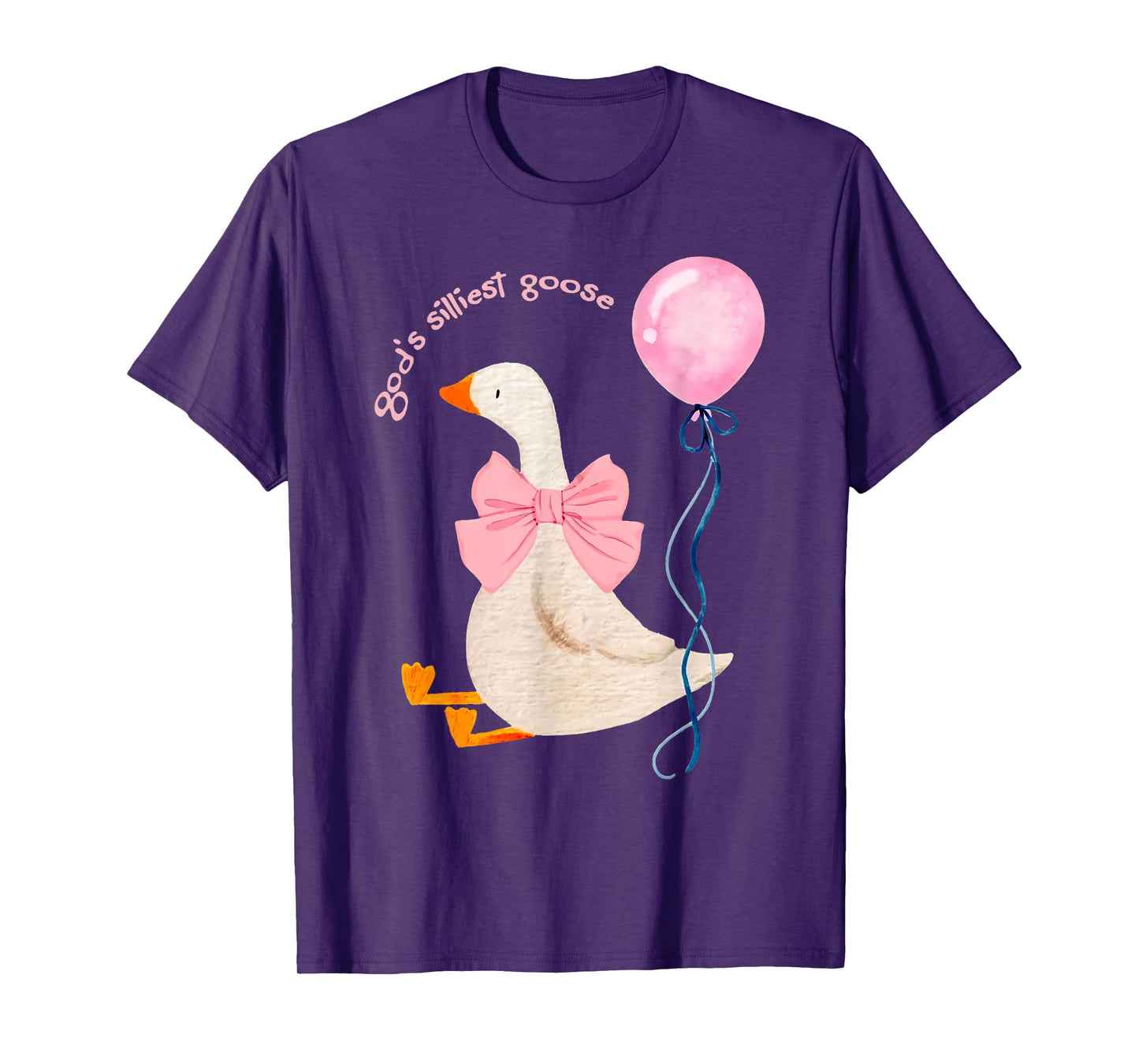 god's silliest goose on the loose retro coquette bow pink T-Shirt
