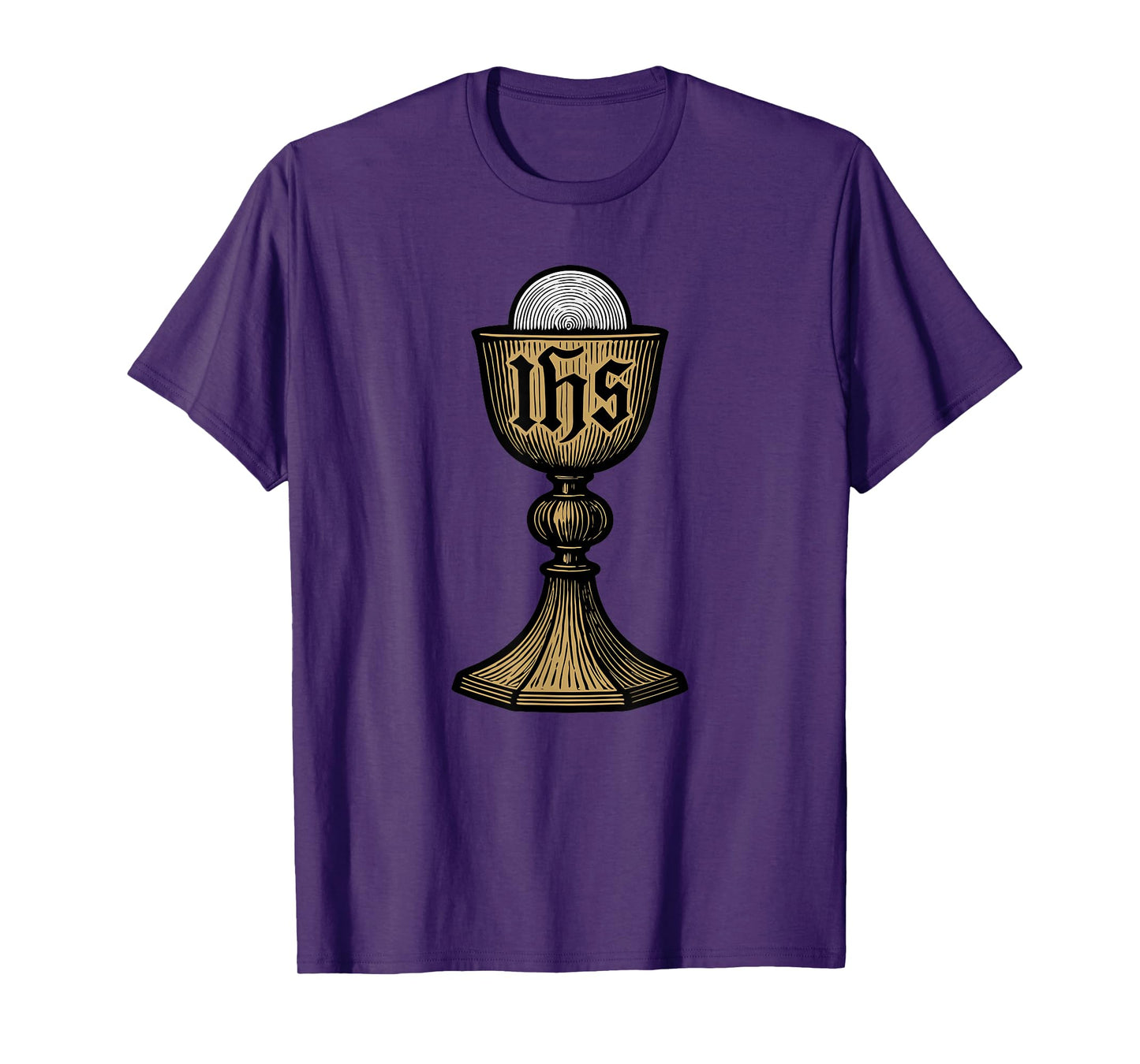 Catholic Divine Chalice and Host with IHS Christogram T-Shirt