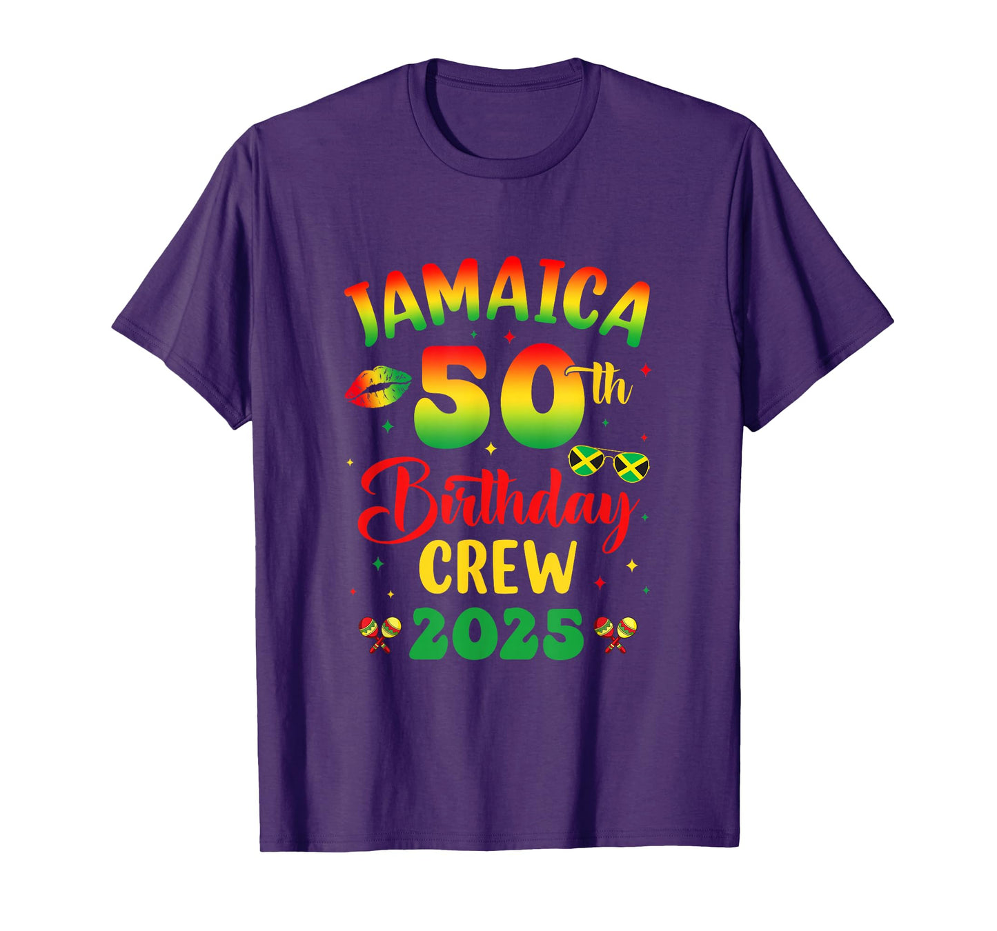 50Th Birthday Girl Jamaica Birthday Crew Matching Group 2025 T-Shirt