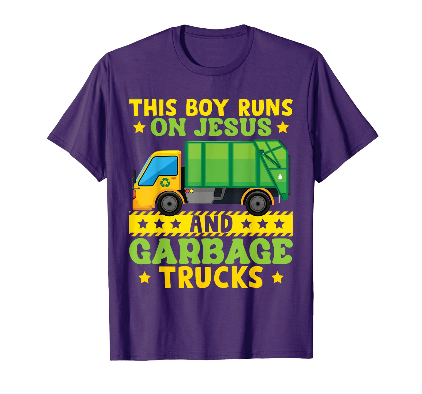This Boy Runs On Jesus And Garbage Trucks T-Shirt
