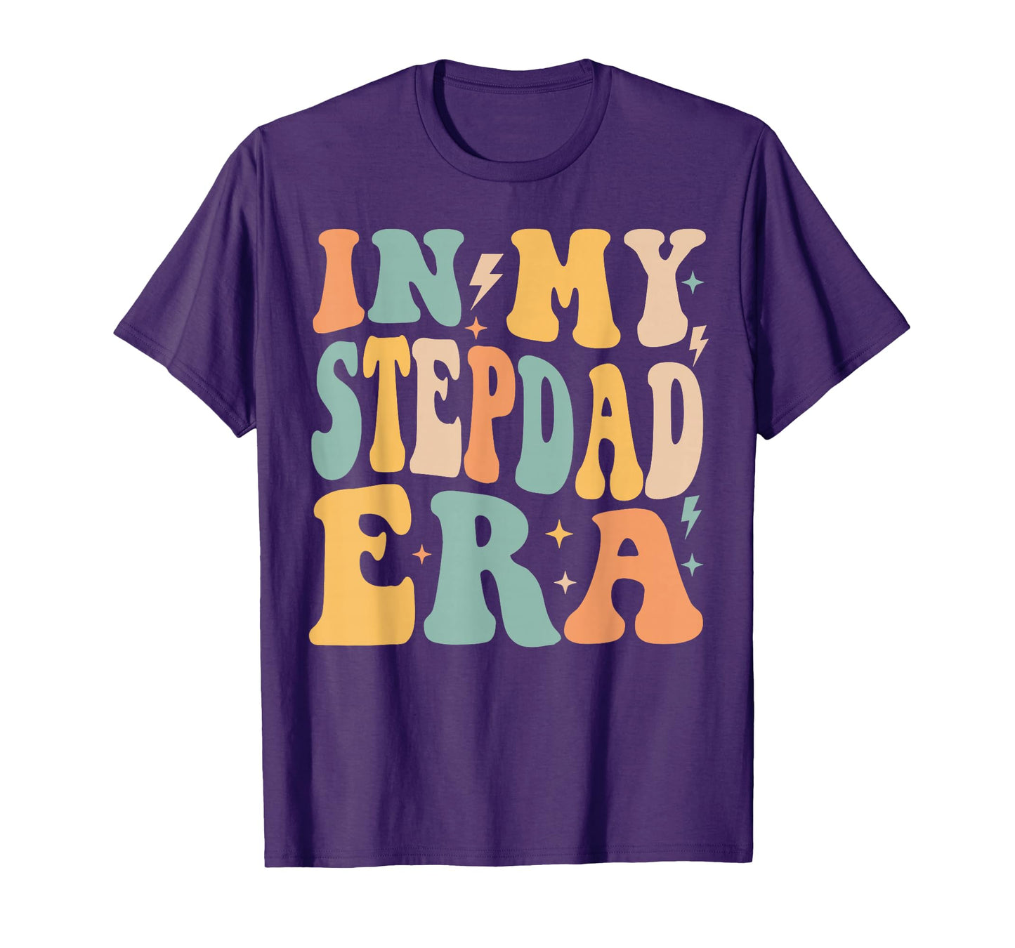 Retro Groovy In My Stepdad Era Father's Day T-Shirt