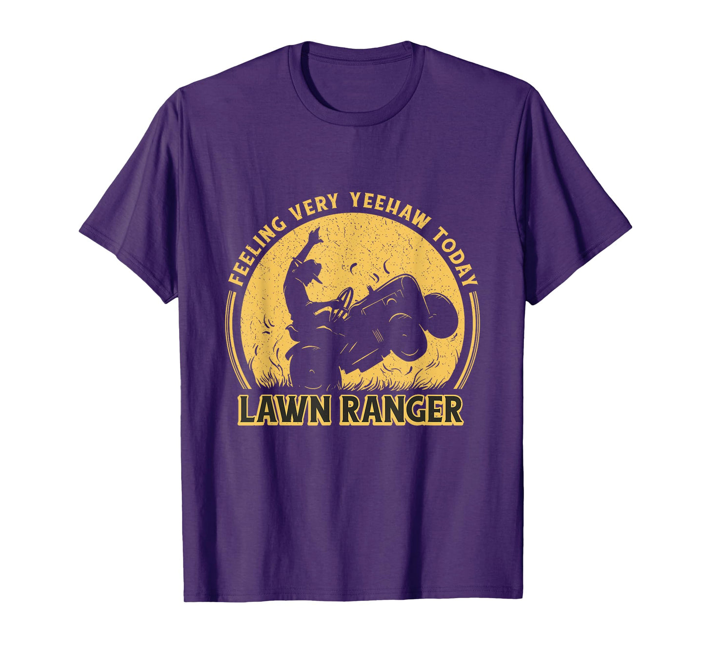 Lawn Ranger Funny Landscaping Lawn Mowing Cowboy Dad Graphic T-Shirt