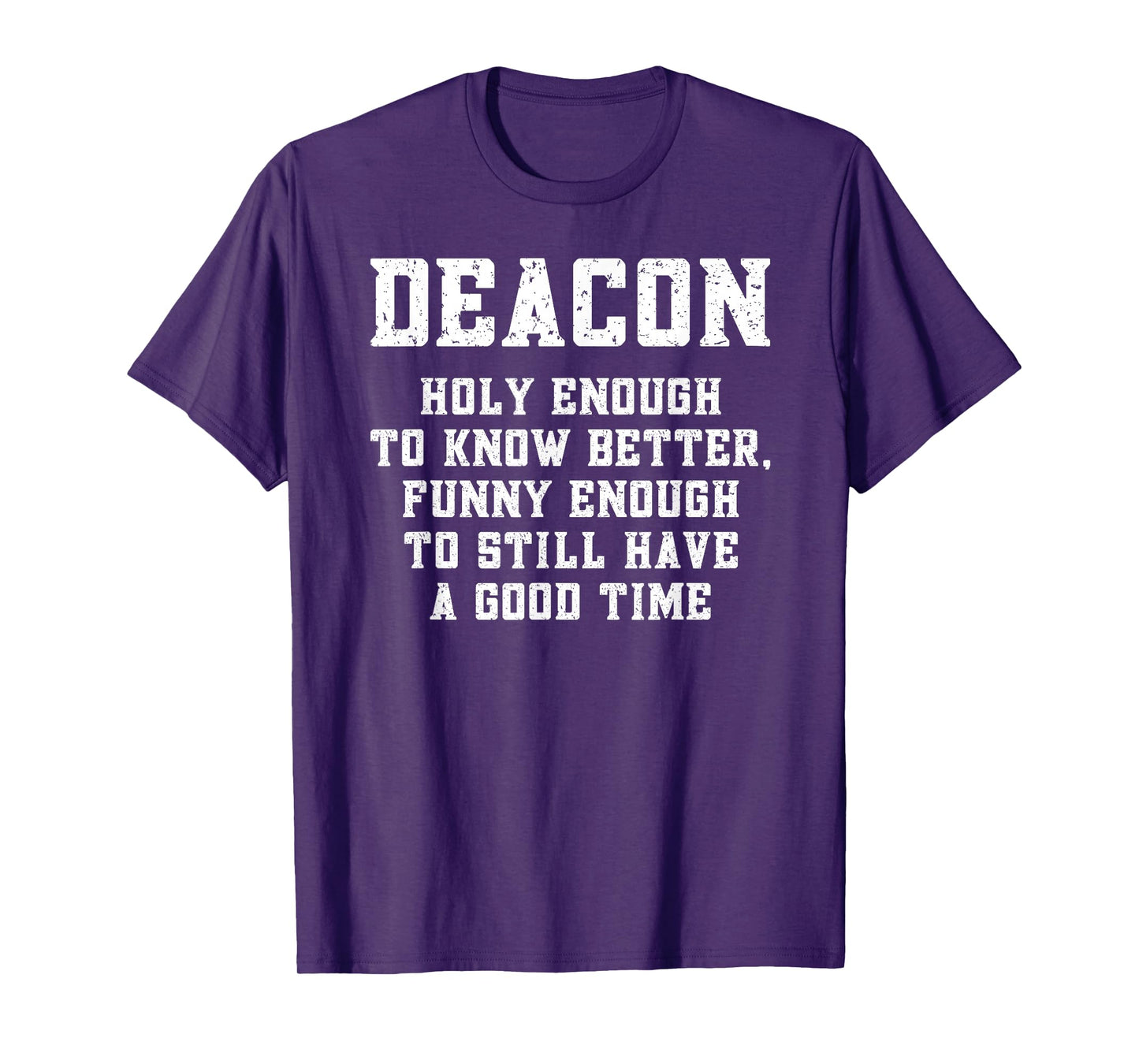 Funny Deacon Appreciation Catholic Deacon Christian T-Shirt - Black, Small - Unisex-Adults - Short Sleeve - T-Shirt
