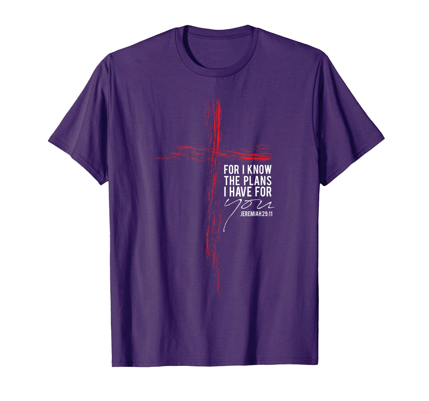 Jeremiah 29:11 Christian Religious Faith Verse Cross Graphic T-Shirt