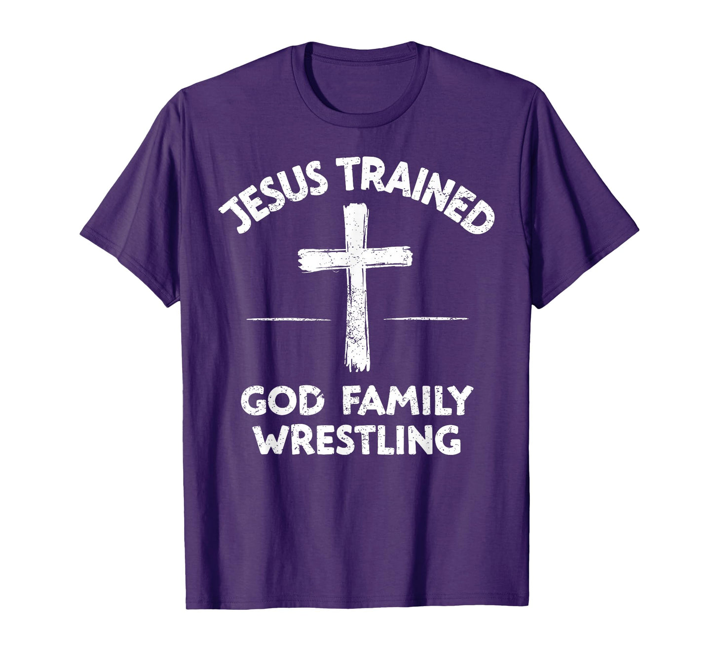 Jesus Trained God Family Wrestling Tee Christian Wrestler T-Shirt