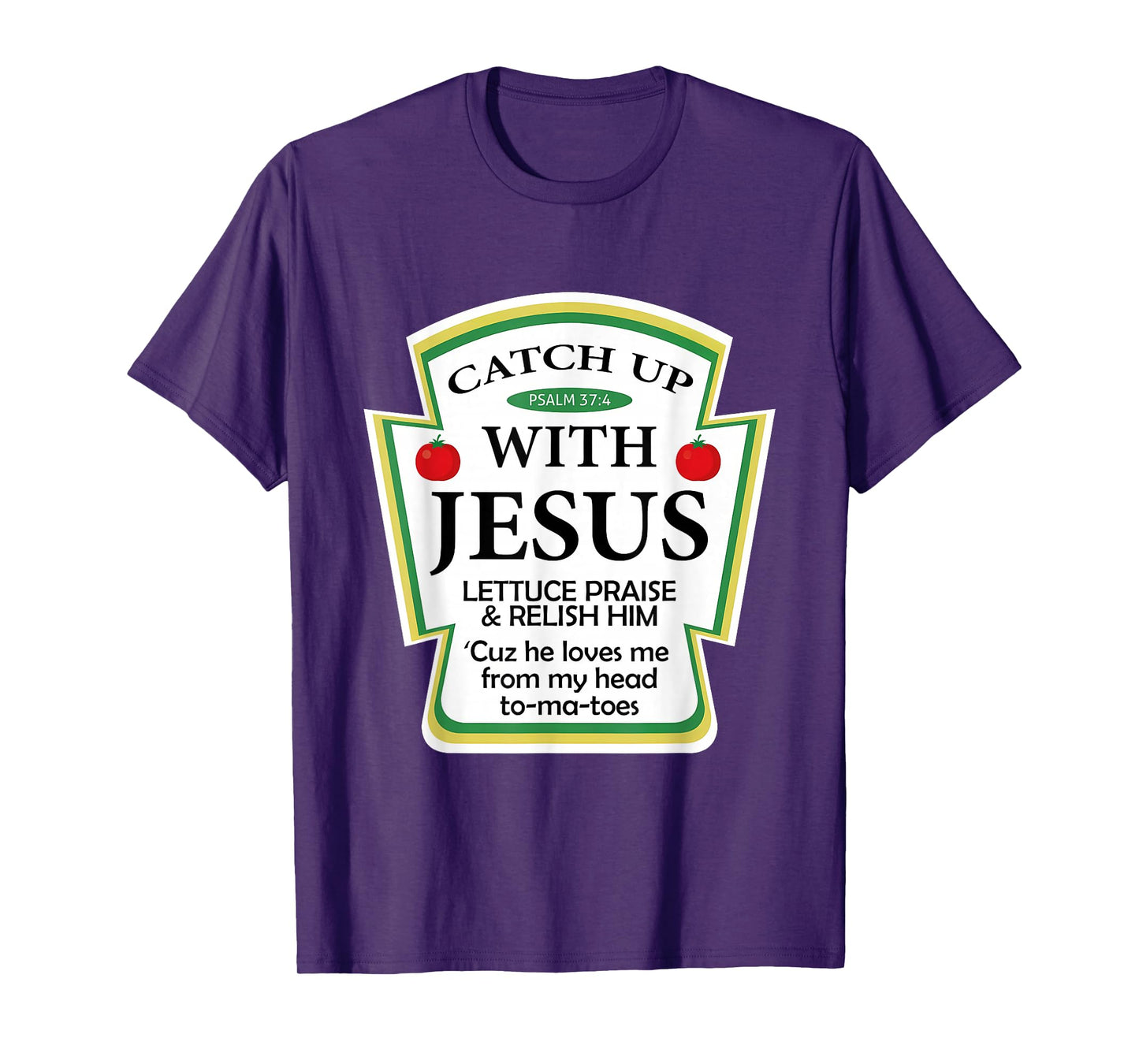 Vintage Catch Up with Jesus Ketchup Funny Christian Gifts T-Shirt