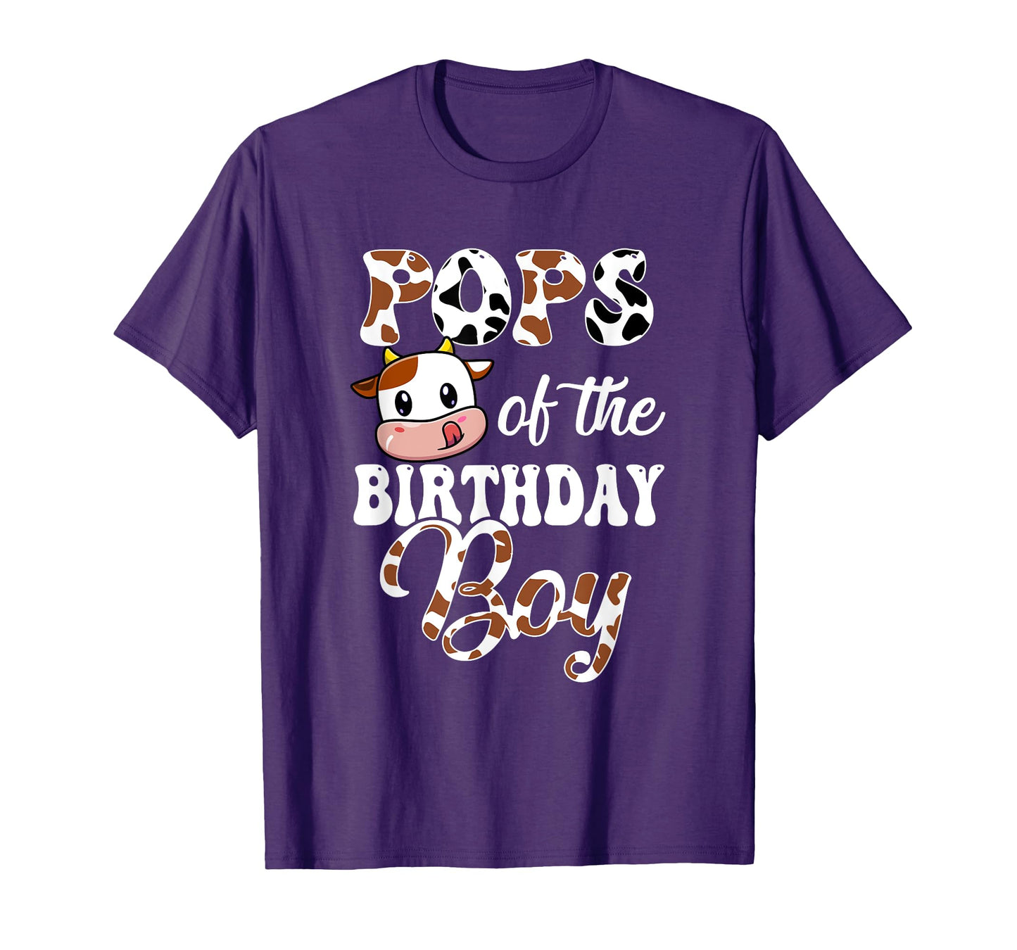 Pops Of The Birthday Boy Cow Farm 1St Birthday Boy T-Shirt