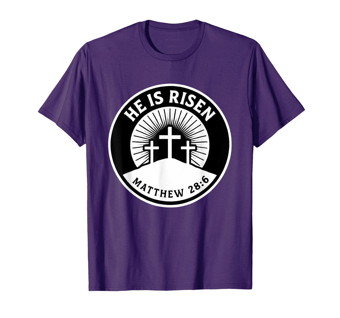 He Is Risen Matthew 28:6 Bible Verse Christian Faith T-Shirt