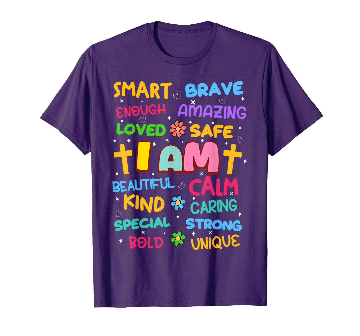 I Am Daily Affirmation Colorful Christian Kids Toddler Girls T-Shirt