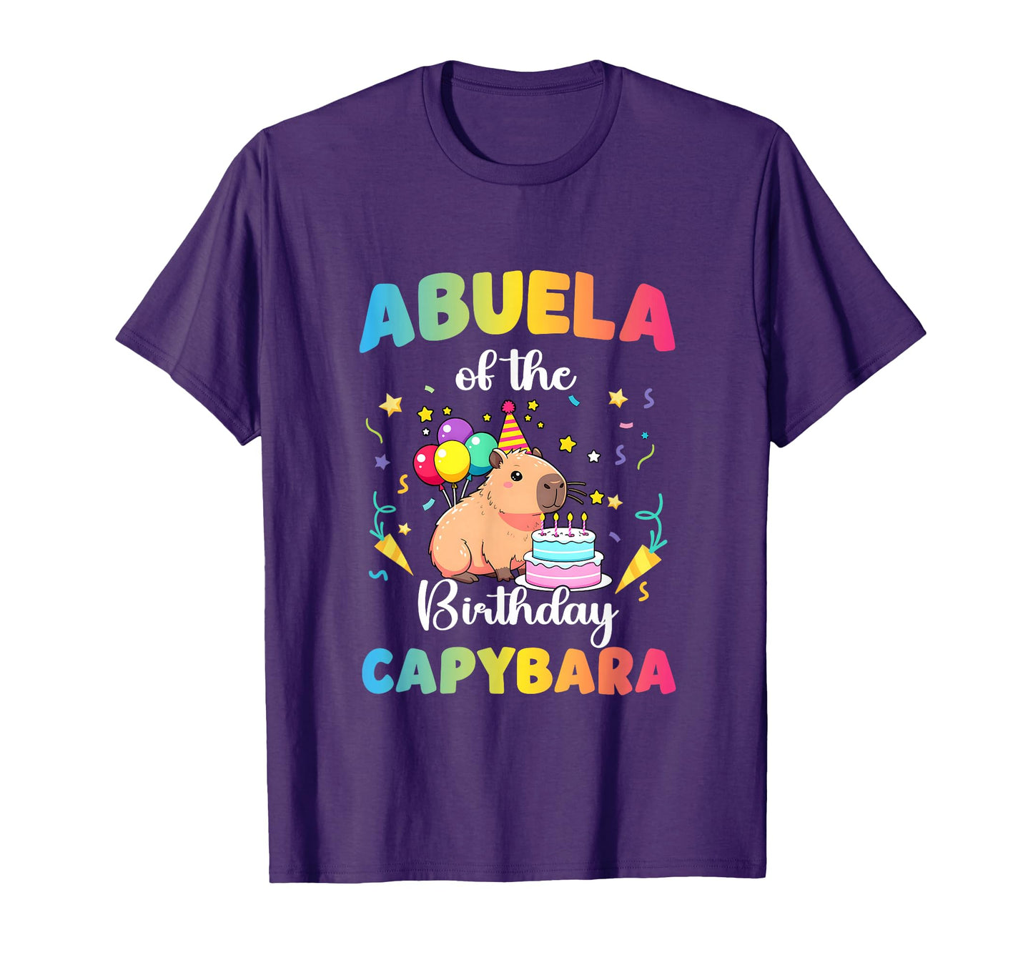 Abuela of The Birthday Girl Capybara Bday Party Family T-Shirt