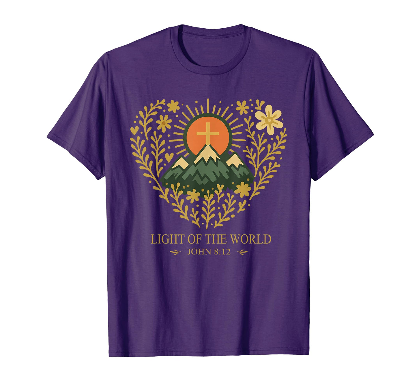 Jesus Bible Verse Boho Light of The World T-Shirt