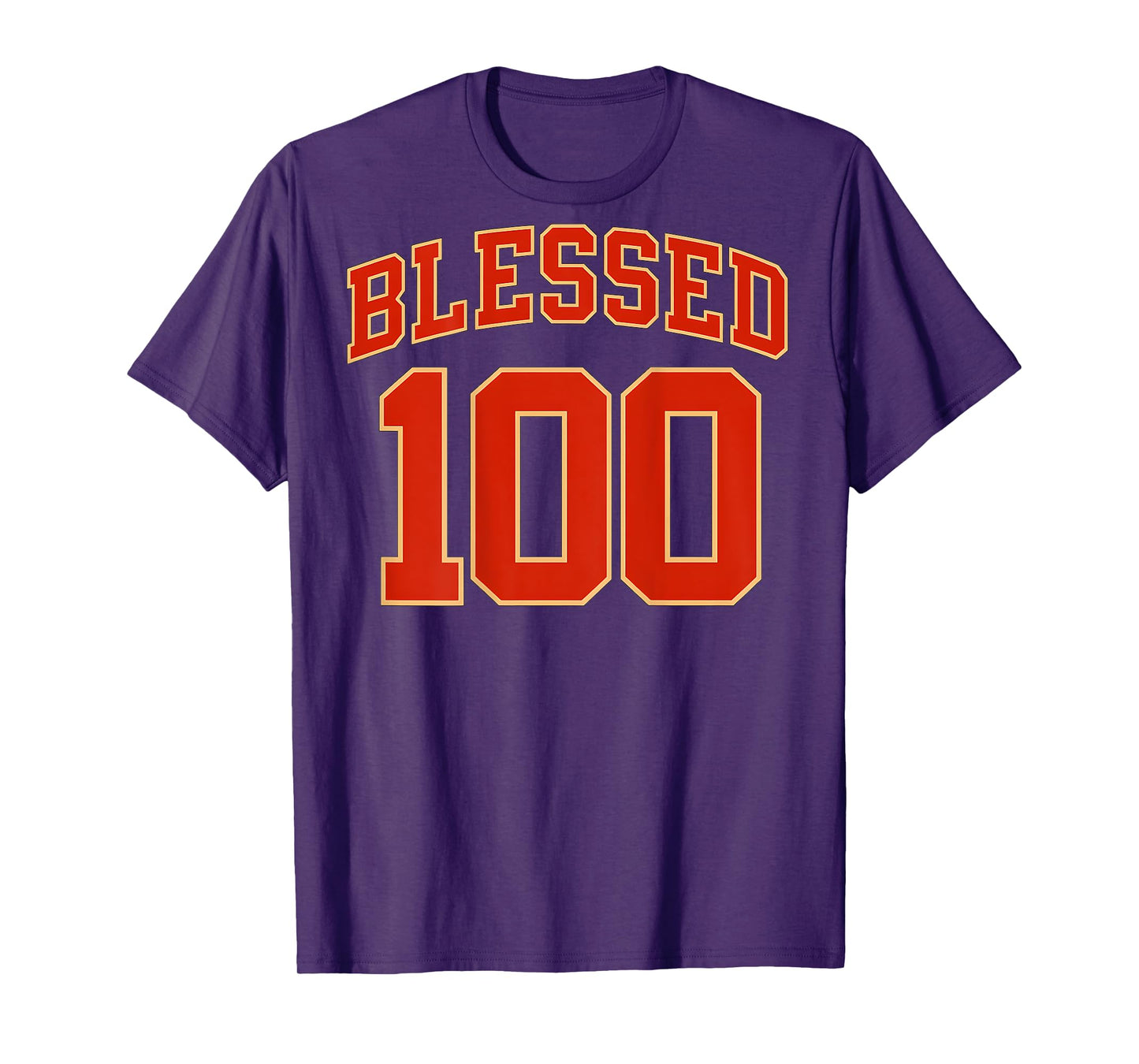 (ON Back) 100% Blessed Christian Faith Based Sports Jersey T-Shirt
