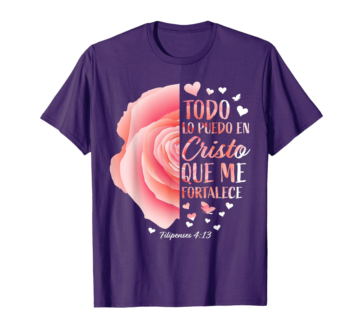 Christian Gifts Women Spanish Bible Verse Sayings Religious T-Shirt