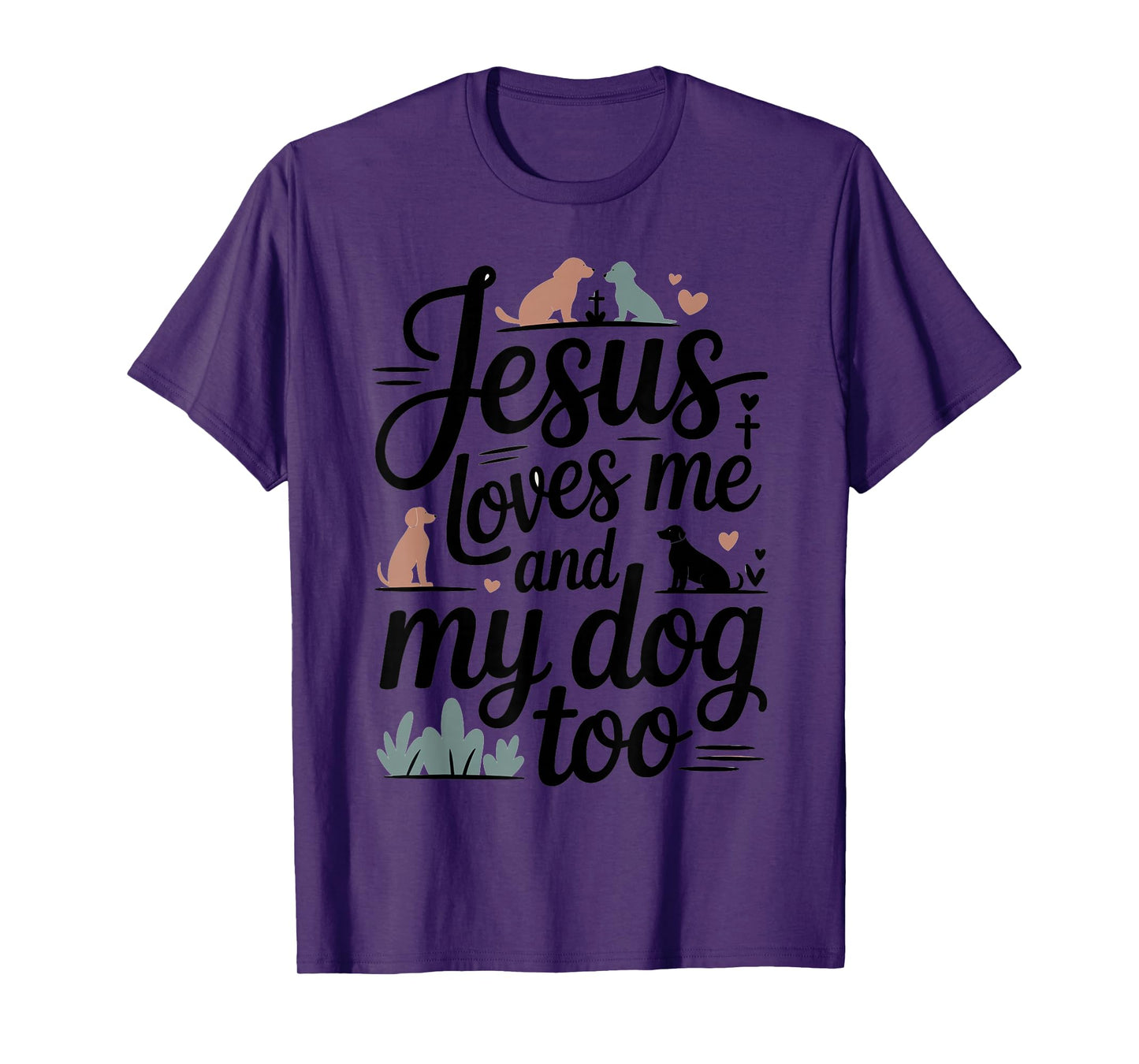 Faith and Dog Lover Christian Saying Artwork T-Shirt