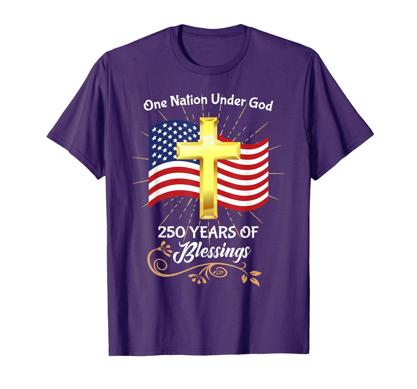One Nation Under God Patriotic American Pride Anniversary T-Shirt